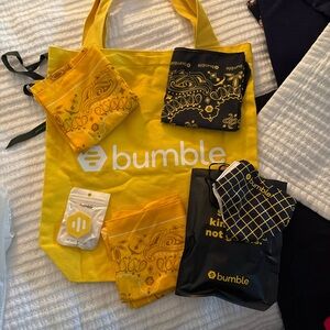 Bumble Bundle - Tote, bandanna’s (3), mask, and phone pop